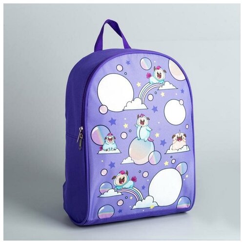 фото Рюкзак молодёжный 27х14х38, весёлый мопс 6485418 nazamok