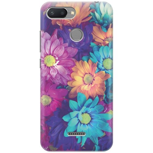 фото Gosso ультратонкий силиконовый чехол-накладка для xiaomi redmi 6 с принтом "много цветов"