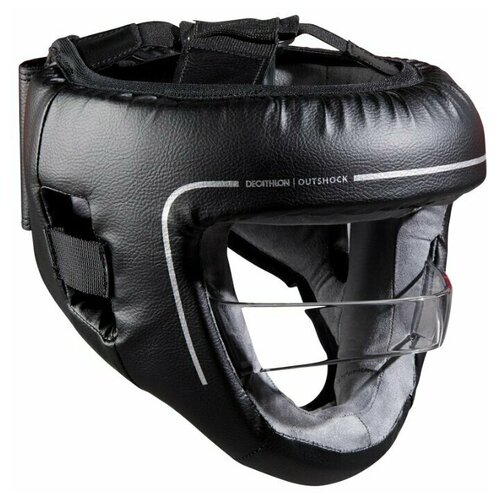 Шлем боксерский с бампером для начинающих 100 черный для взрослых OUTSHOCK X Decathlon