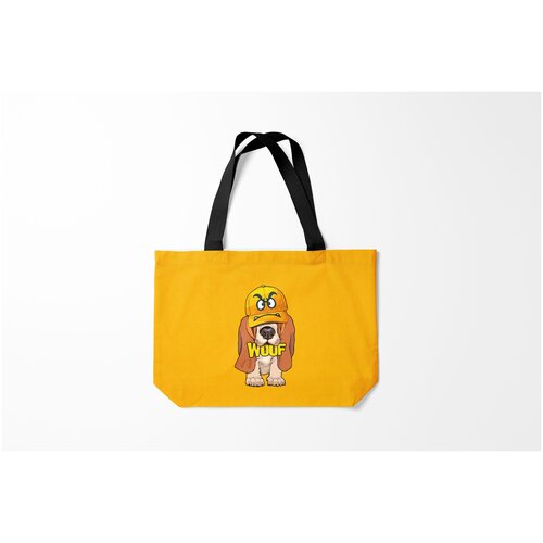 фото Сумка-шоппер / 46х35 см / собаки / бассет хаунд woof burnettie