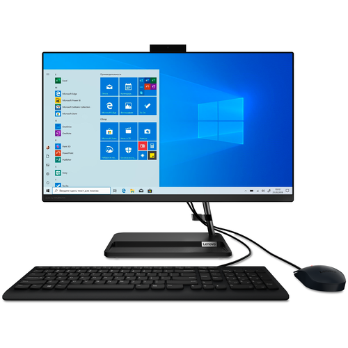 фото Моноблок lenovo ideacentre aio 3 24itl6 23.8" fhd /core i3-1115g4/8gb/128gb ssd/uhd graphics/windows 10 home/dvd-rw/черный (f0g0000xrk)