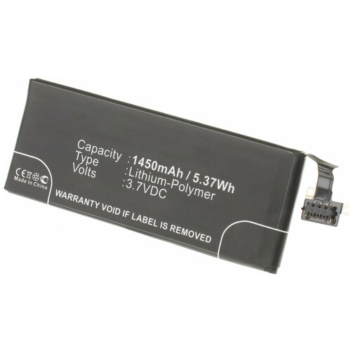 Аккумулятор iBatt iB-U1-M209 1450mAh для Apple iPhone 4S, iPhone 4S 16GB, iPhone 4S 32GB, iPhone 4S 64GB, A1387, A1431, MC918LL/A, смартфон apple iphone 12 64gb mgj73ru a red