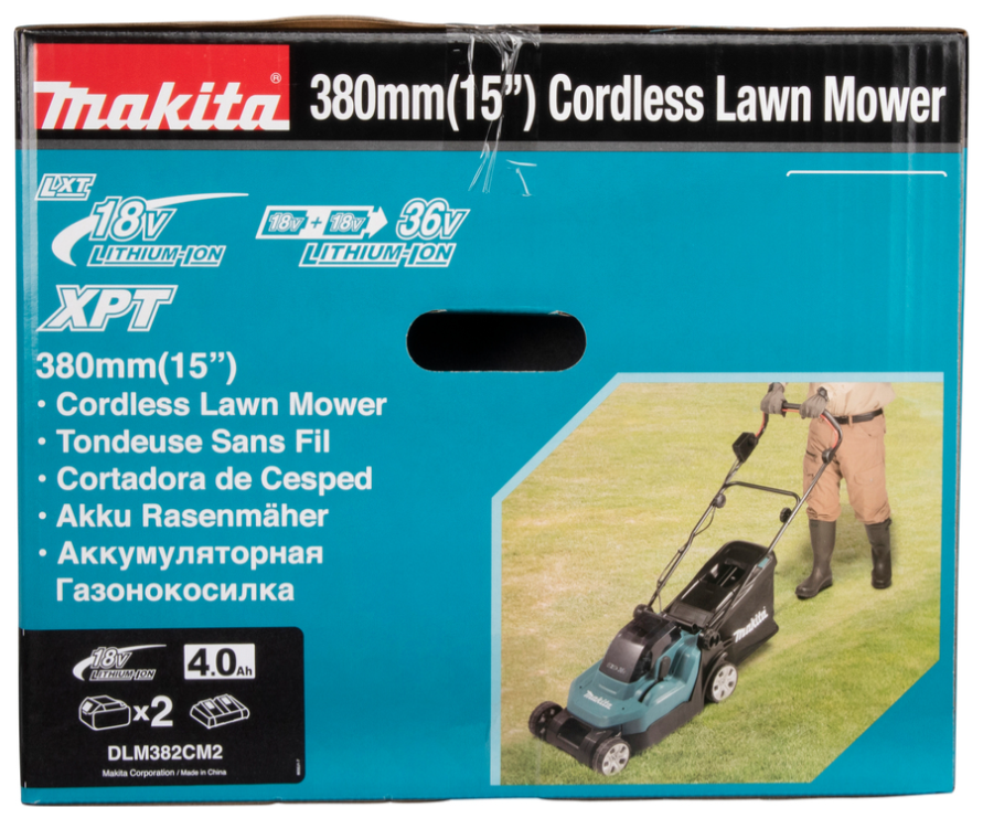 Аккумуляторная газонокосилка MAKITA DLM382CM2 - фотография № 16