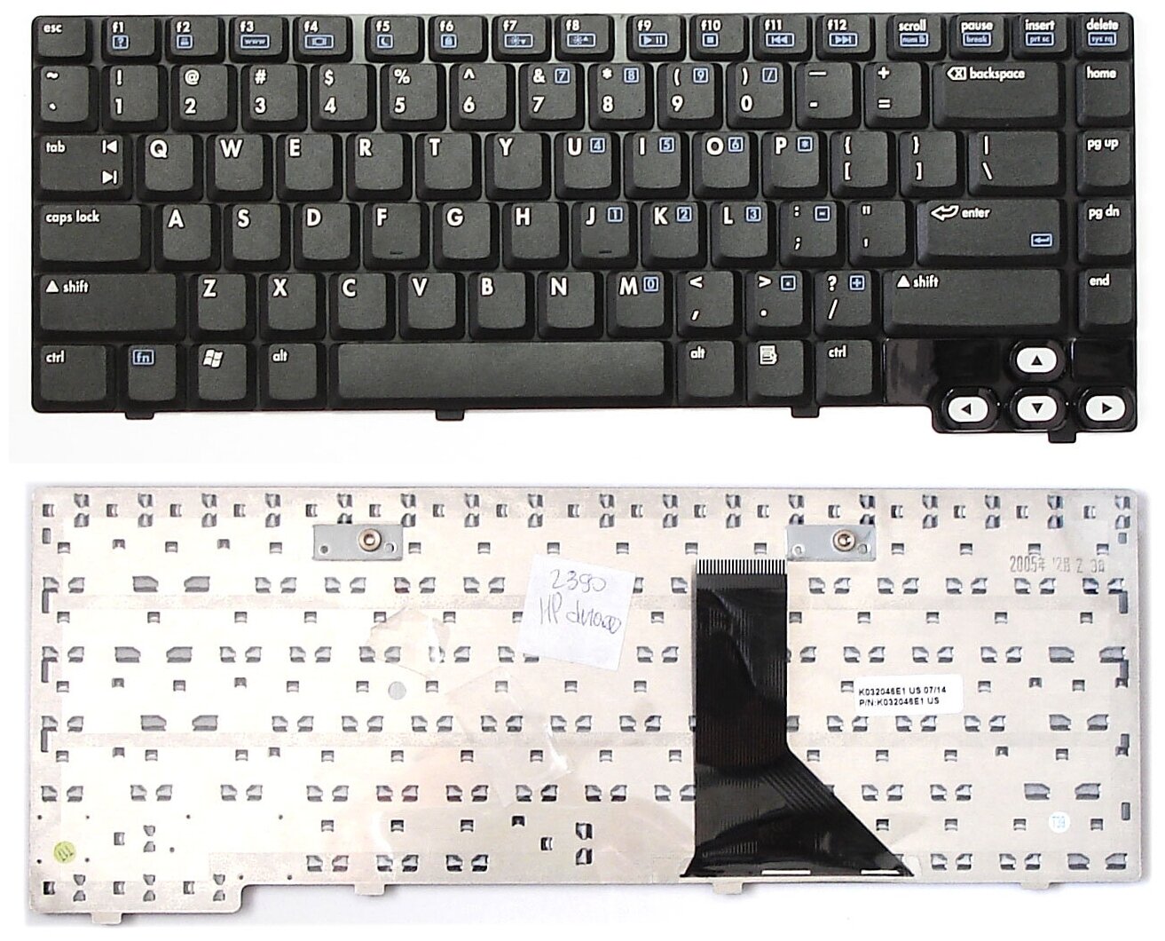 Клавиатура для ноутбука HP Pavilion DV1000 DV1100 DV1200 DV1300 DV1400 черная 1776₽