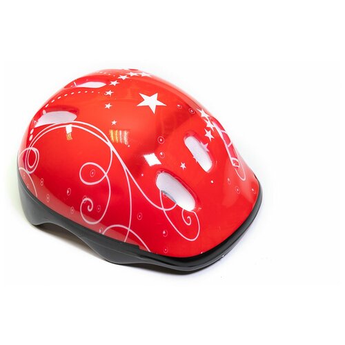 фото Шлем вело trix, детский, красный, размер s 52-54 см, для роликов, скейта, велосипеда.