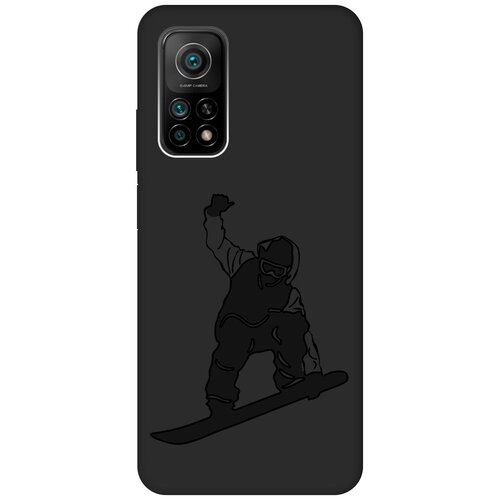Матовый чехол Snowboarding для Xiaomi Mi 10T / 10T Pro / Сяоми Ми 10Т / Ми 10Т Про с эффектом блика черный