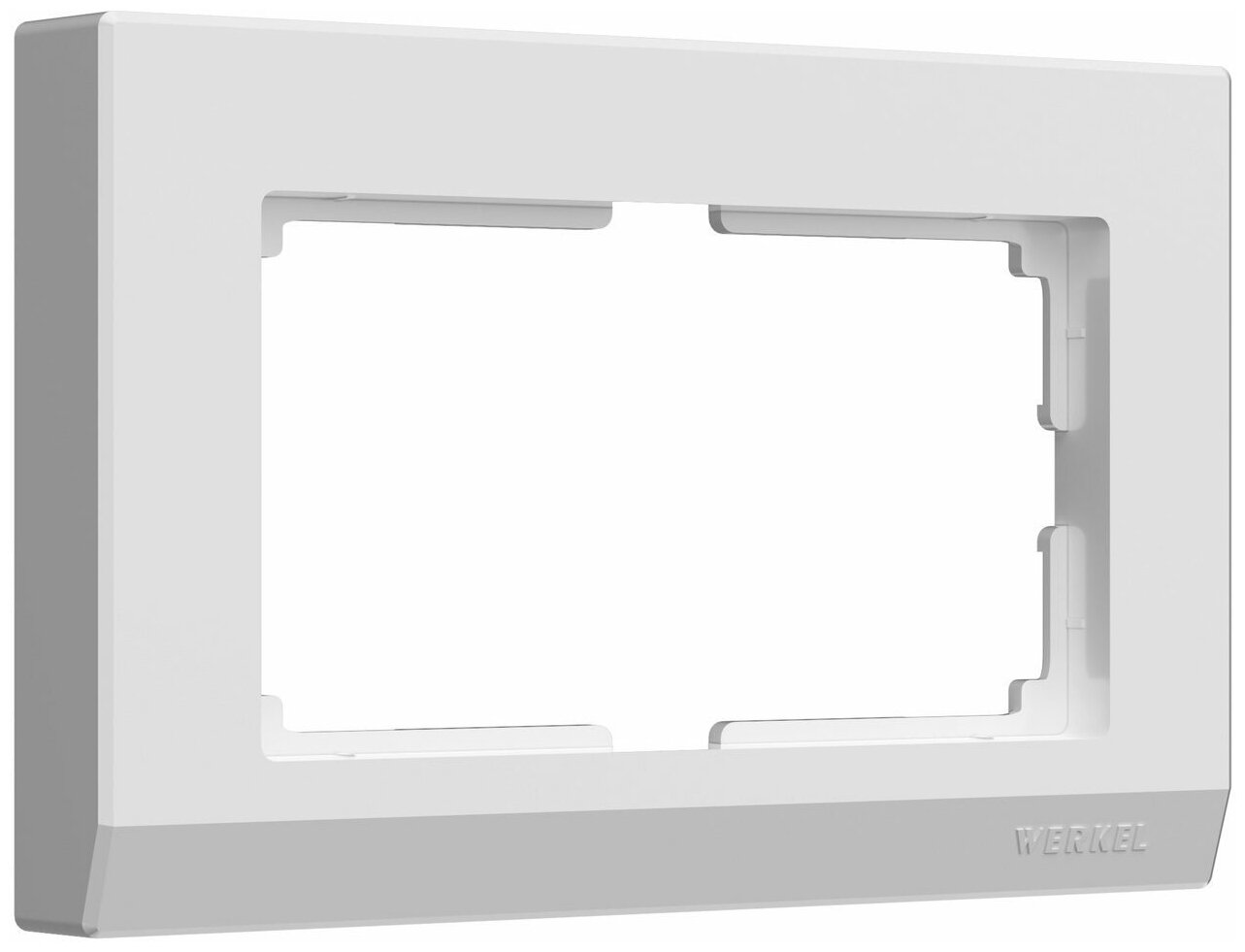 Рамка пластик для двойной розетки WERKEL Stark WL04-Frame-01-DBL / W0081801 белый