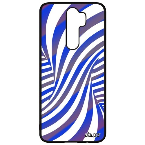 фото Защитный чехол на телефон // xiaomi redmi note 8 pro // "иллюзия торнадо" смерч вихрь, utaupia, голубой