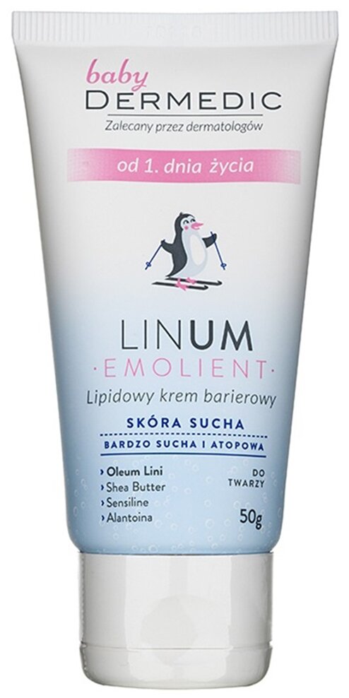 Dermedic Крем детский Emolient Linum Baby Защитный SPF15, 50 г