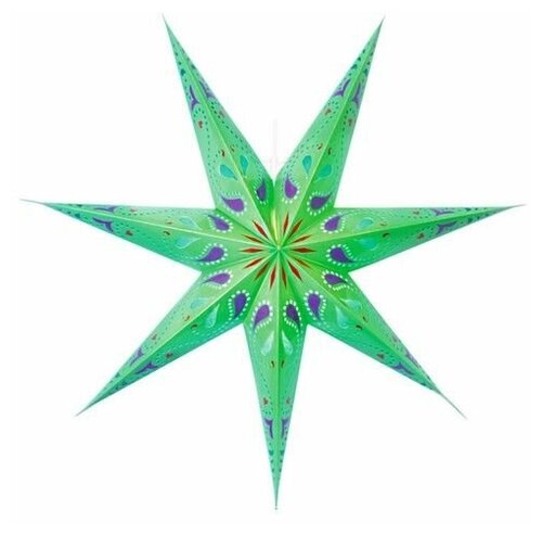 Подвесная звезда-плафон сири (светло-зелёная), 70 см, белый кабель, цоколь Е14, STAR trading
