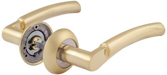 Ручки дверные на розетке Нора-М 99 А AL - Матовое золото