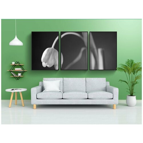 фото Набор модулных постеров для интерьера "тюльпан, цветок, устала" 60x90 см. в тубусе, без рамки lotsprints