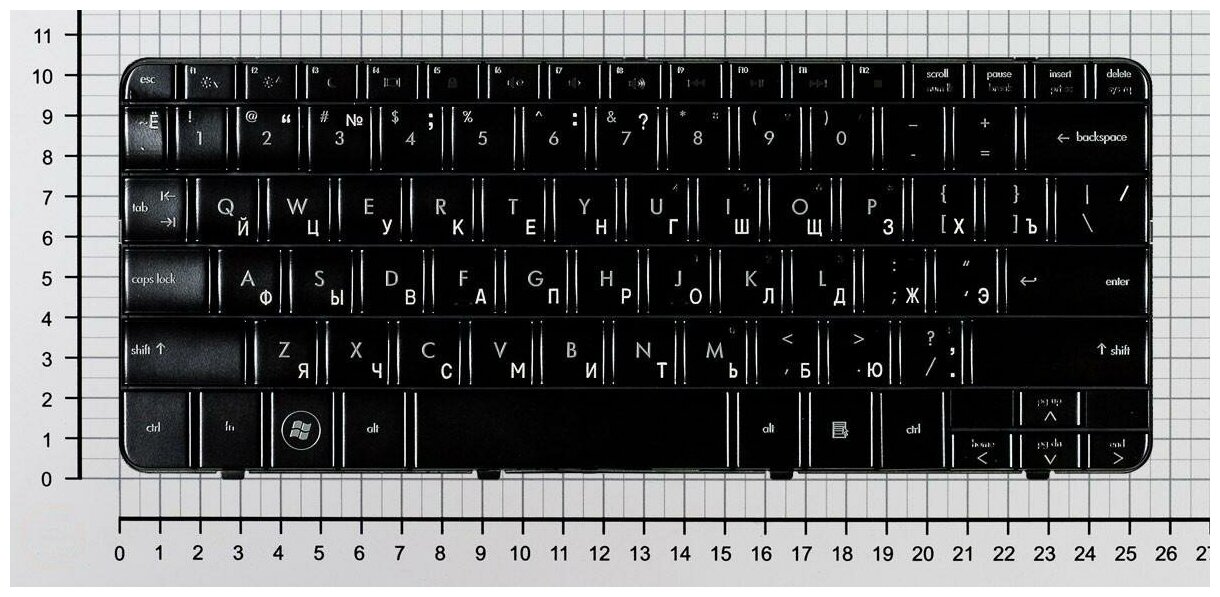 Клавиатура для ноутбука HP HPMH-505999-B31 черная глянцевая