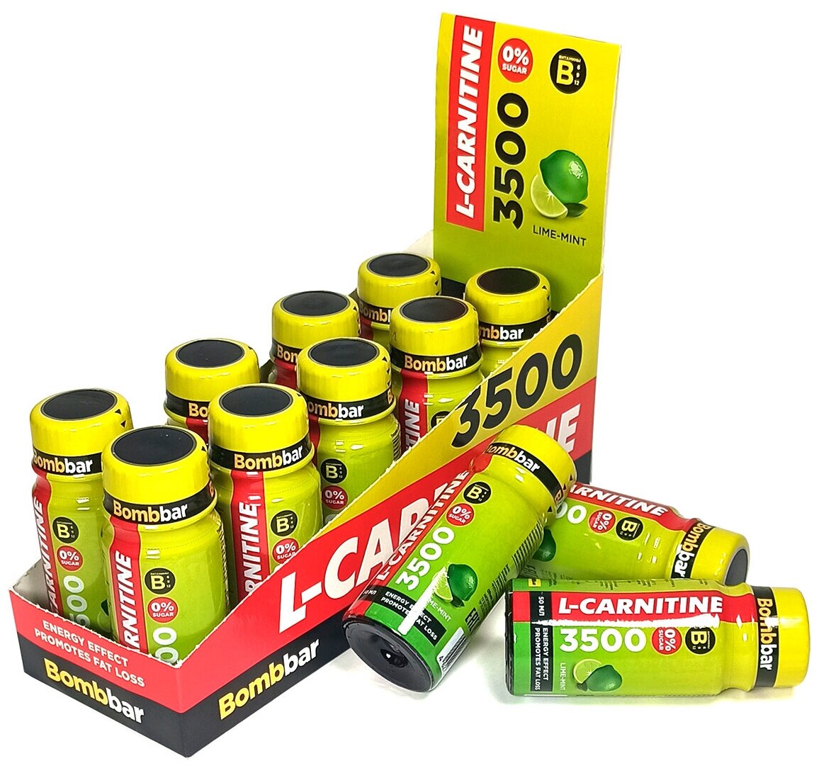 BOMBBAR L-Carnitine 3500 50мл (коробка 12шт) (Lime Mint)