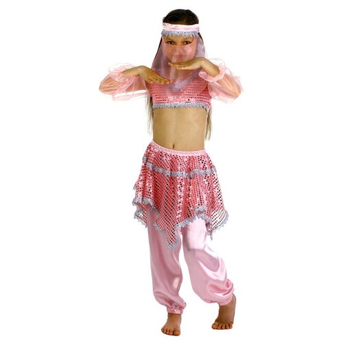 фото Карнавальный костюм "ясмин", повязка, топ с рукавами, штаны, цвет розовый, р-р 32, рост 122-128 см зайка ми