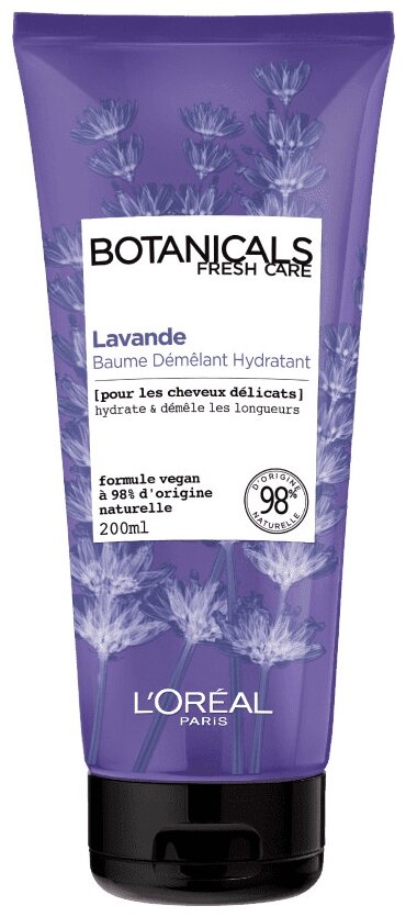 L'Oreal Paris бальзам Botanicals Fresh Care Лаванда увлажняющий для тонких волос, 200 мл