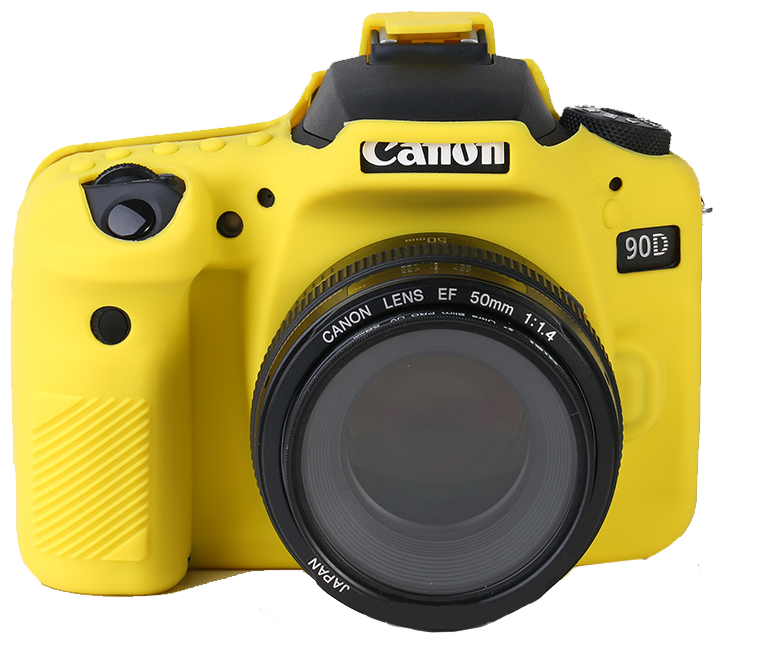 Защитный силиконовый чехол MyPads для фотоаппарата Canon EOS 90D желтый