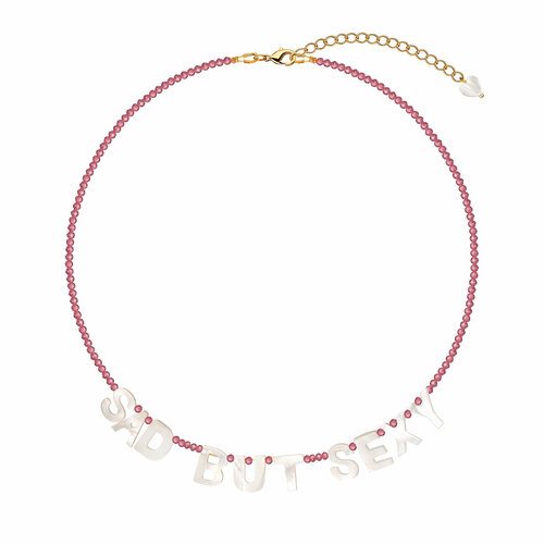 Чокер Toxicuties, перламутр, длина 35 см, розовый