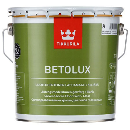 Tikkurila Betolux / Тиккурила Бетолюкс 2.7л Белая краска для пола внутри помещения *