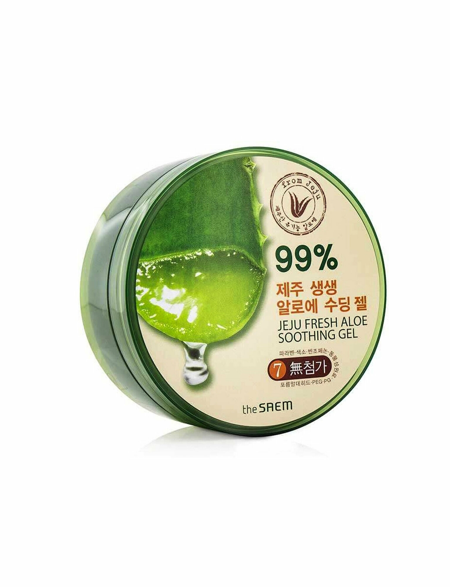 Гель с алоэ универсальный увлажняющий The Saem Jeju Fresh Aloe Soothing Gel 99% 300мл - фото №7