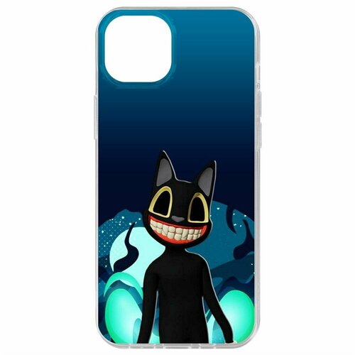 Чехол накладка Krutoff Clear Case Хаги Ваги   Картун Кэт для iPhone 15 Plus