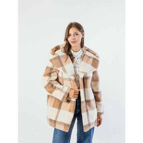 фото Шуба original fur company, размер 46, бежевый