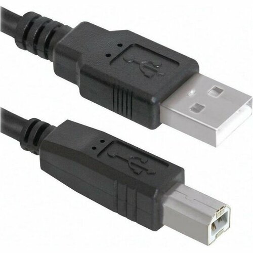 Интерфейсный кабель Bion USB 2.0 AM/BM, 1.8м, черный (BXP-CCP-USB2-AMBM-018)