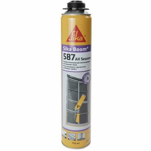 Монтажная пена профессиональная Sika Boom-587 All Seasons 750 мл пена монтажная sika boom 590 high yield профессиональная 870мл арт 613587