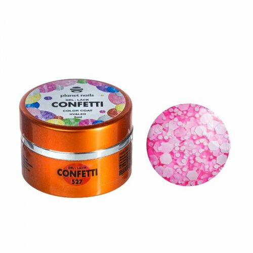 Гель-лак Planet Nails, Confetti №527 витражный гель лак желтый 10 мл