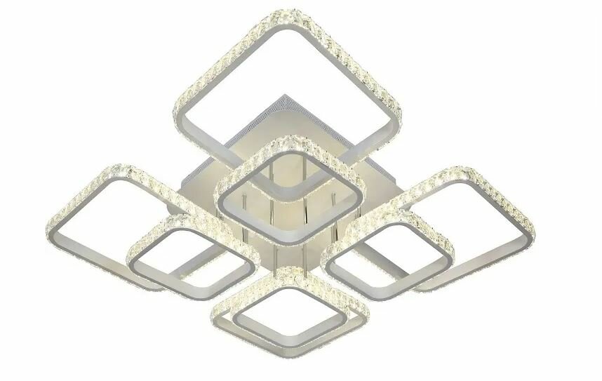 фото Люстра светодиодная потолочная c регулируемой яркостью, 6094-8-white, 200w