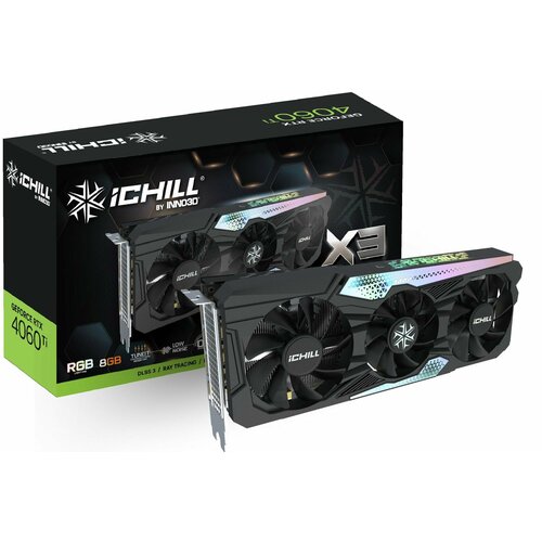 Видеокарта Inno3D RTX4060Ti 8GB ICHILL X3 C406T3-08D6X-17113389 6705800₽
