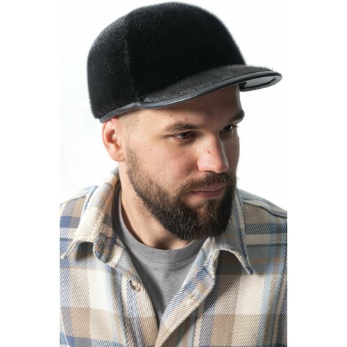 Бейсболка Ярмарка шапок, размер 56, черный