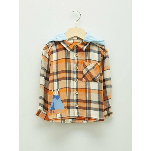 фото Рубашка isobel, размер 24-36 мес, голубой, бежевый