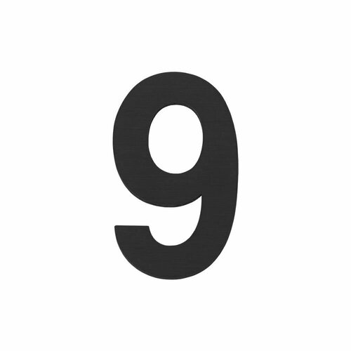 Цифра самоклеящаяся Fuaro (Фуаро) 9 SS304 BL черный (50х30)