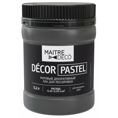 Лак матовый Maitre Deco D cor Pastel 0.2 л цвет серый