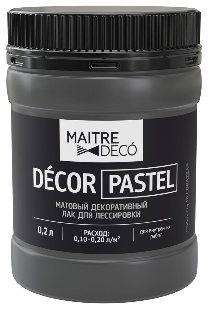 Лак матовый Maitre Deco D cor Pastel 0.2 л цвет серый