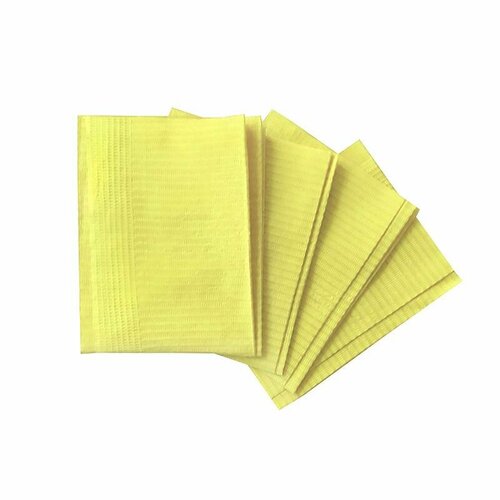 Салфетки медицинские бумажно-полиэтиленовые SMZ 33*45 желтые