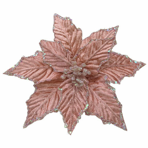 Растение искусственное MAXIJOY Пуансеттия 25см розовый