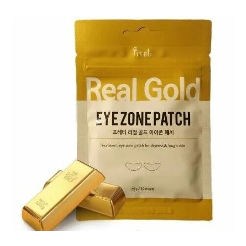 Патчи для глаз Золото 30шт Real Gold EYE ZONE PATCH PRRETI Ю Корея 25 г 350₽