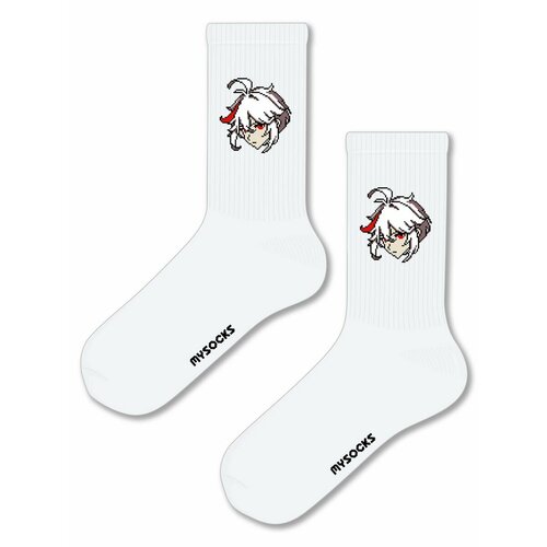 Носки MySocks, размер 36-43, белый аниме фигурка геншин импакт паймон genshin impact