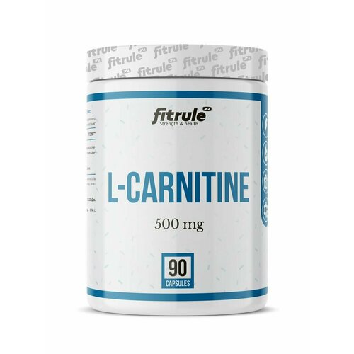 фото "fitrule l-carnitine 500mg 90 caps" - жиросжигатель 500мг, л карнитин 90 капсул