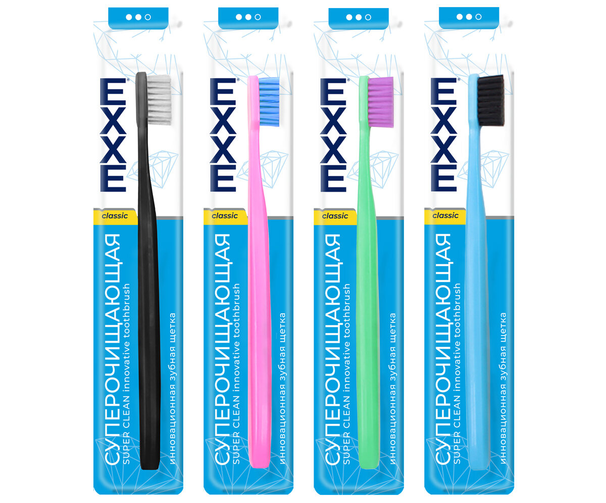 EXXE Зубная щетка classic Суперочищающая, 1 шт