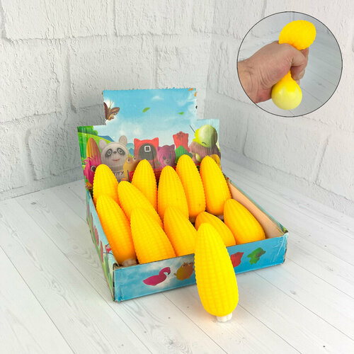 Игрушка-антистресс Кукуруза / мялка / сквиш / гелевый наполнитель , 12см