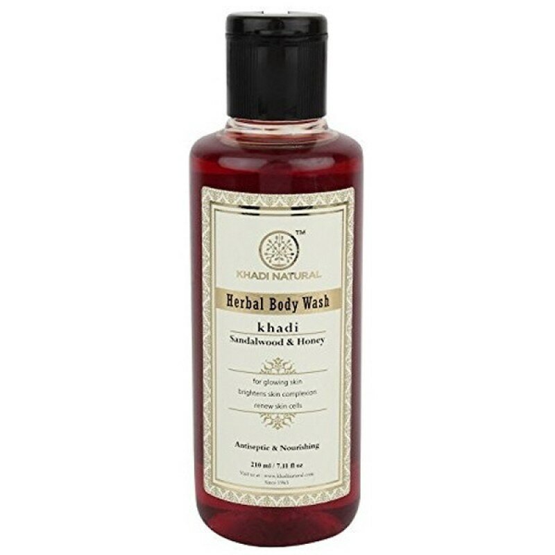 Гель для душа Сандал и Мёд Кхади (Sandalwood and Honey Khadi), 210 мл