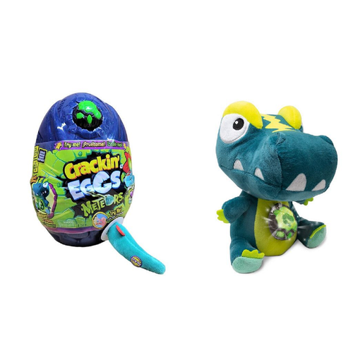 Мягкая игрушка Crackin'Eggs Динозавр в яйце зеленый 22 см SK009 динозавр на батарейках двигается со звуком световой эффект размер 33 12 15 5 см цвет в ассортименте роботы динозавры