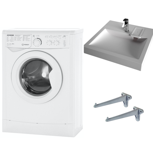 Стиральная машина Indesit IWUC 4105 с раковиной Solo Jazz 50 3655000₽