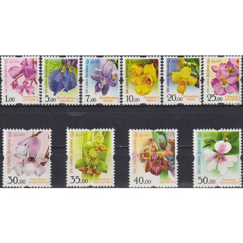 Почтовые марки Шри-Ланка 2016г. Цветы Шри-Ланки Цветы MNH