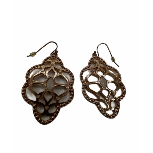 Серьги , пластик, размер 50 мм, золотой