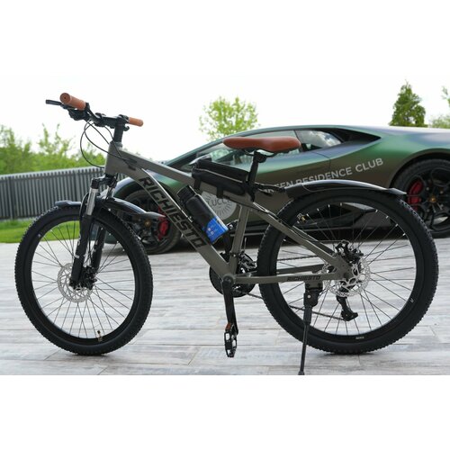 Велосипед горный Richiesto 24 алюминиевый Подростковый детский Унисекс зеленыйкоричневый 24500₽