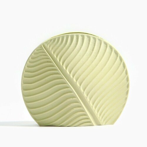 Ваза для цветов декоративная Лист салатовая 15 х 14 х 2 см 1393₽